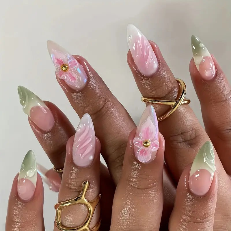 Floral Sway Press On Nails