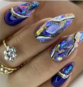 Purple Galaxy Dream Press On Nail