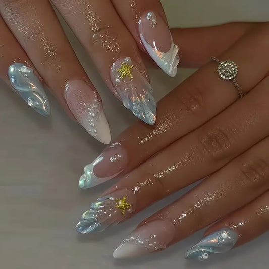 Mermaid Shimmer Press On Nails