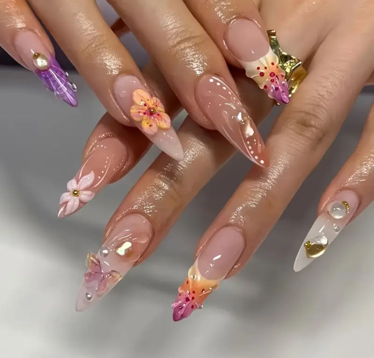 Orchid Vibes Press On Nails