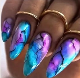 Tie Dye Press On Nails